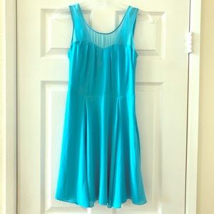 Express Chiffon A-line Dress Teal Size 2 NWT
